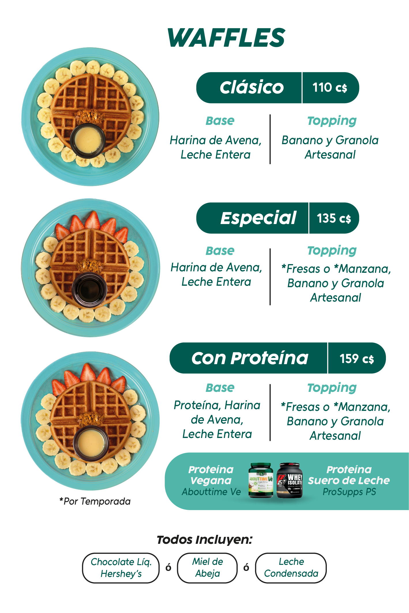 Menu batidos Pitaya